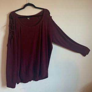 Berry colored Torrid sweater top sized 3